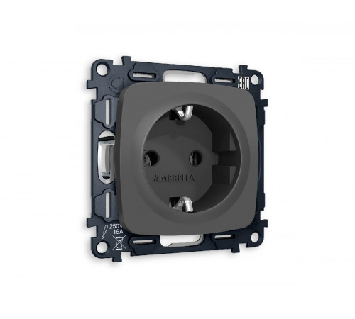Комплект механизма розетки с/з на винтовых зажимах Ambrella Volt Omega MO906010 Комплект механизма розетки с/з на винтовых зажимах Ambrella Volt Omega MO906010