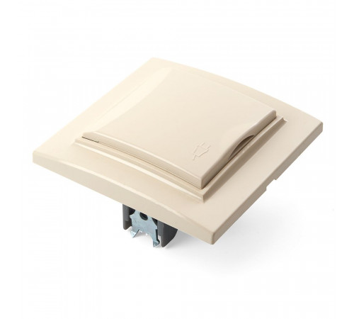 Розетка 1-местная с крышкой Stekker PST16-9012-02 с защитной шторкой 39238