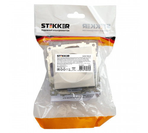Розетка 1-местная б/з с защитной шторкой Stekker Катрин 39581 Розетка 1-местная б/з с защитной шторкой Stekker Катрин 39581