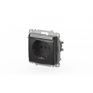 Розетка с крышкой и заземлением ELBI Zena Vega 609-011000-218