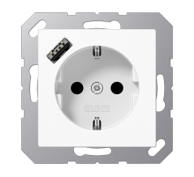 Розетка 2K+З USB Typ A Jung A1520-18AWW