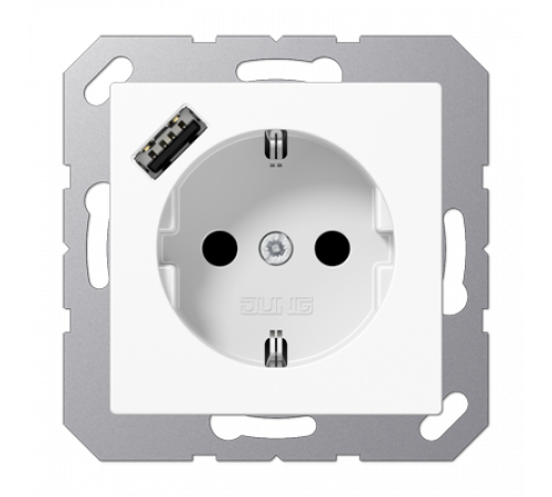 Розетка 2K+З USB Typ A Jung A1520-18AWW Розетка 2K+З USB Typ A Jung A1520-18AWW