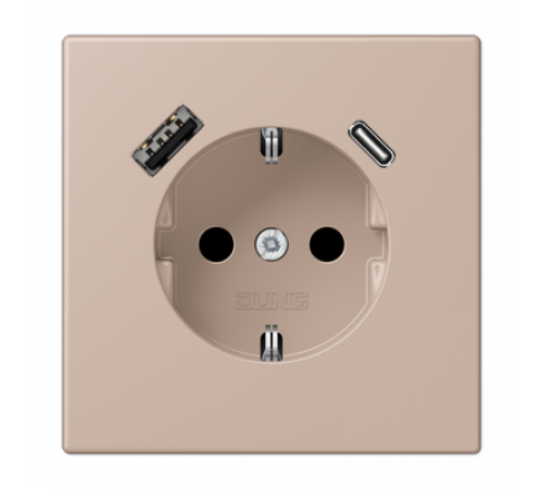 Розетка 2K+З USB Typ AC Jung LC1520-15CA240 Розетка 2K+З USB Typ AC Jung LC1520-15CA240