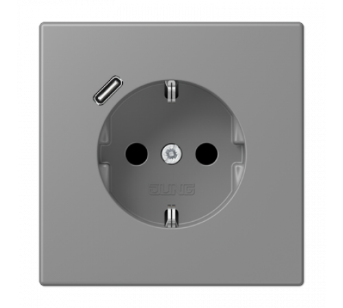 Розетка 2K+З USB Typ C Jung LC1520-18C203 Розетка 2K+З USB Typ C Jung LC1520-18C203