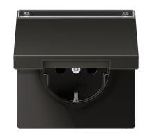 Розетка 2K+З с крышкой Jung AL1520NAKLAN