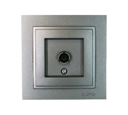 Розетка TV проходная универсальная Mono Electric Despina антрацит 102-242405-137 Розетка TV проходная универсальная Mono Electric Despina антрацит 102-242405-137