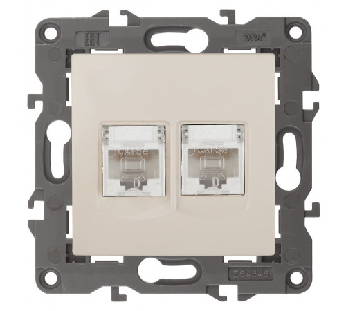 Розетка 2хRJ45 Эра 14-3108-02 Б0034309 Розетка 2хRJ45 Эра 14-3108-02 Б0034309