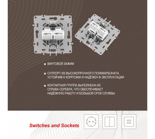 Розетка RJ45 Arte Milano 217.45-2.silver Розетка RJ45 Arte Milano 217.45-2.silver