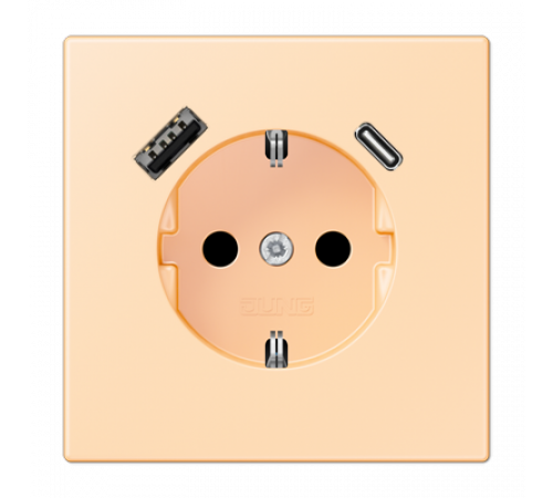 Розетка 2K+З USB Typ AC Jung LC1520-15CA223 Розетка 2K+З USB Typ AC Jung LC1520-15CA223