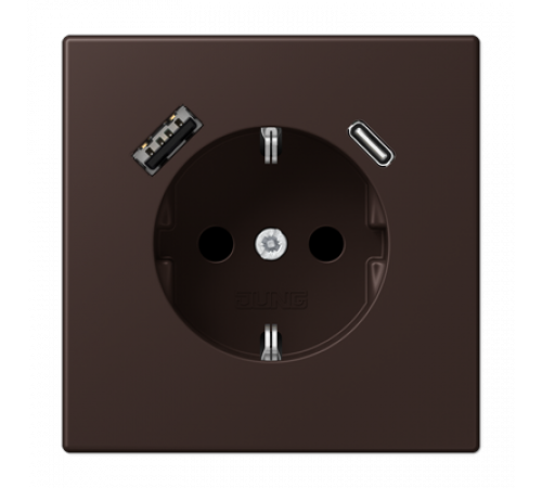 Розетка 2K+З USB Typ AC Jung LC1520-15CA252 Розетка 2K+З USB Typ AC Jung LC1520-15CA252