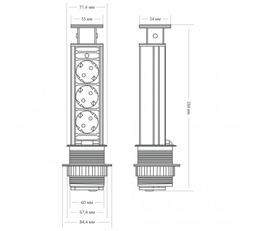 Блок розеток 105S Mebax 00-00000835 Блок розеток 105S Mebax 00-00000835