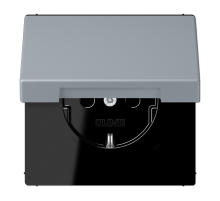 Розетка 2K+З с крышкой Jung LC1520BFKL257