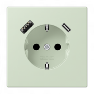 Розетка 2K+З USB Typ AC Jung LC1520-15CA218
