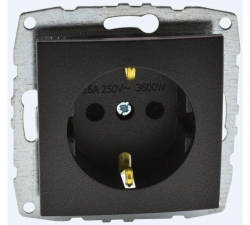 Розетка с заземлением Mono Electric Despina-Larissa 16А 250В графит 500-002021-117 Розетка с заземлением Mono Electric Despina-Larissa 16А 250В графит 500-002021-117
