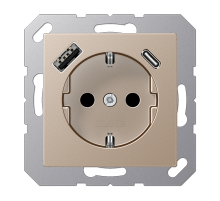 Розетка 2K+З USB Typ AC Jung A1520-15CACH