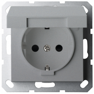 Двойная розетка SHUKO Jasmart с крышкой с защитными шторками (2P+T) 16A 250V G5505S