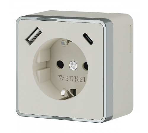 Розетка с заземлением, шторками и USB тип A+C Werkel Gallant W5071703 4690389179600 a057699 Розетка с заземлением, шторками и USB тип A+C Werkel Gallant W5071703 4690389179600 a057699