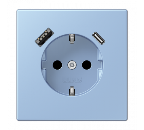 Розетка 2K+З USB Typ AC Jung LC1520-15CA207 Розетка 2K+З USB Typ AC Jung LC1520-15CA207