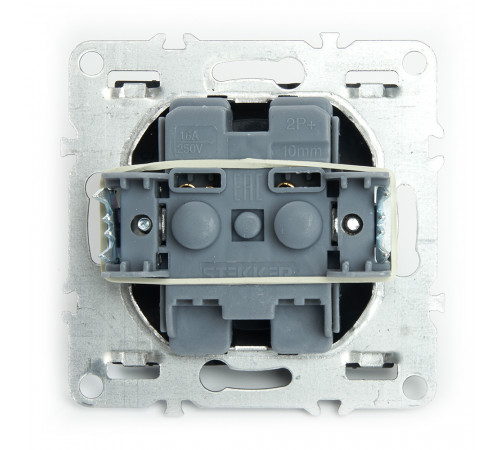 Розетка 1-местная б/з с защитной шторкой Stekker Эрна PST10-9109-03 49153