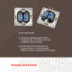 Розетка телефонная RJ11 + компьютерная RJ45 Arte Milano 203.44-1.shampan