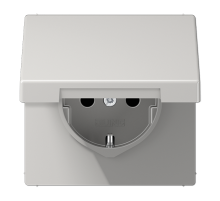 Розетка Schuko с крышкой и шторками Jung LS1520BFKIKLLG