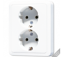 Розетка двухместная Jung CD5020NWW
