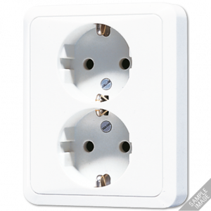 Розетка двухместная Jung CD5020NWW
