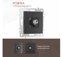 Розетка SAT TV Arte Milano 206.42-1.black