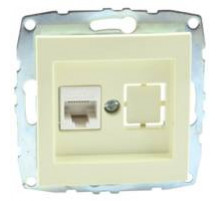 Розетка компьютерная Rj45 Cat6 Mono Electric Despina-Larissa крем 500-001705-125