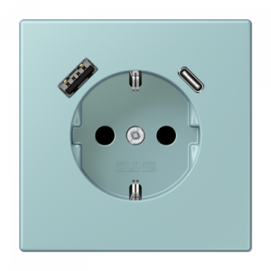 Розетка 2K+З USB Typ AC Jung LC1520-15CA214