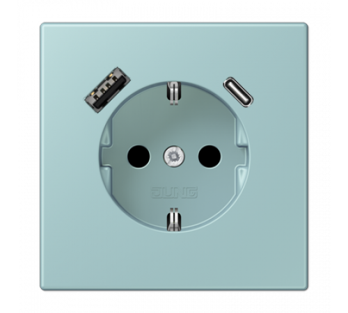 Розетка 2K+З USB Typ AC Jung LC1520-15CA214 Розетка 2K+З USB Typ AC Jung LC1520-15CA214