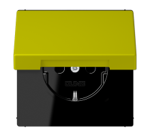 Розетка 2K+З с крышкой Jung LC1520BFKL249