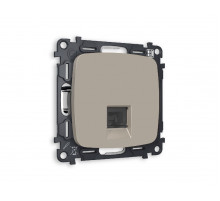 Комплект механизма телефонной розетки RJ-11(4P4C) со шторкой Ambrella Volt Omega MO372030