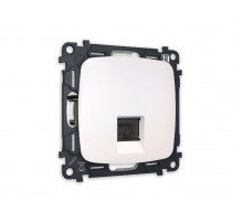 Комплект механизма телефонной розетки RJ-11(4P4C) со шторкой Ambrella Volt Omega MO212030