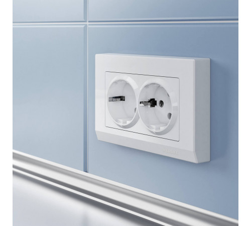 Розетка двойная с заземлением Werkel белый W1172001 4690389155352 Розетка двойная с заземлением Werkel белый W1172001 4690389155352