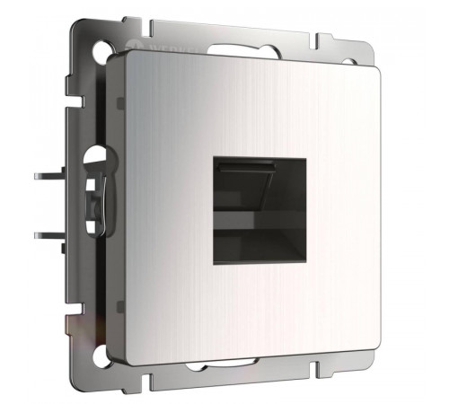 Розетка Ethernet RJ-45 Werkel глянцевый никель W1181002 4690389158247 Розетка Ethernet RJ-45 Werkel глянцевый никель W1181002 4690389158247