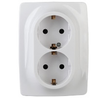 Розетка 2x2P+E Schuko Эра 12-2116-01 Б0029238