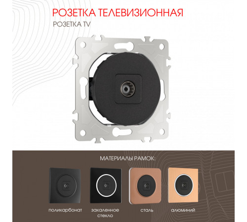 Розетка TV Arte Milano 202.43-1.black Розетка TV Arte Milano 202.43-1.black