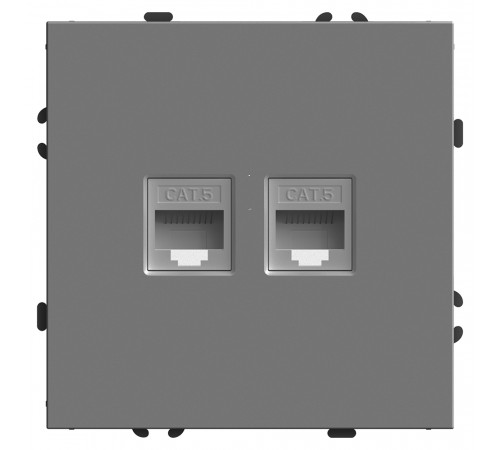 Розетка компьютерная 2-местная RJ-45 Stekker Эмили RST00-5111-10 49952
