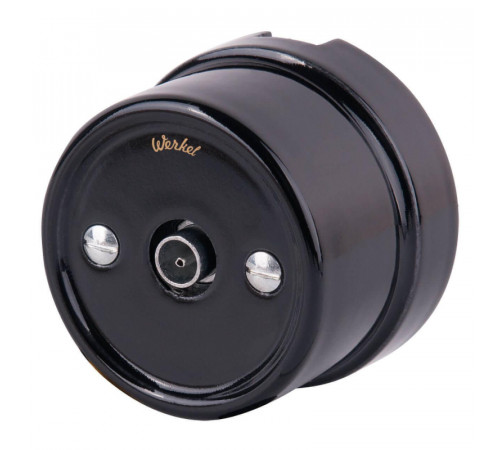 ТВ розетка Werkel Retro черная WL18-02-05 4690389100819 ТВ розетка Werkel Retro черная WL18-02-05 4690389100819