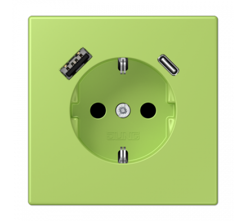 Розетка 2K+З USB Typ AC Jung LC1520-15CA221 Розетка 2K+З USB Typ AC Jung LC1520-15CA221