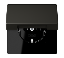 Розетка 2K+З с крышкой Jung LC1520BFKL259