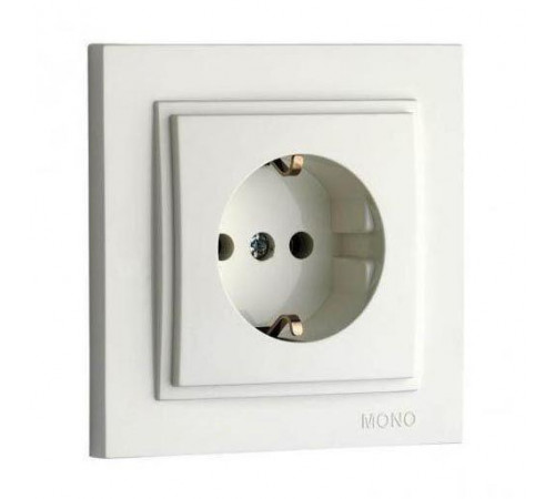 Розетка с заземлением Mono Electric Despina 16А 250В белый 102-190021-117 Розетка с заземлением Mono Electric Despina 16А 250В белый 102-190021-117