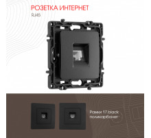 Розетка RJ45 Arte Milano 217.45-1.black