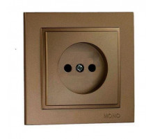 Розетка без земли Mono Electric Despina 16А 250В бронза 102-232322-116