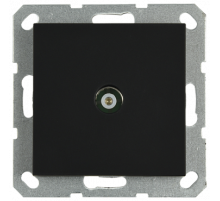 Розетка TV Jasmart проходная с накладкой черный матовый (soft touch) G6002PB