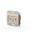 Розетка компьютерная двухместная (Cat 6) ELBI Jazz 607-000300-248