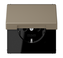Розетка 2K+З с крышкой Jung LC1520BFKL242