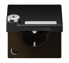 Розетка Schuko с крышкой Jung AL1520NAKLSLD