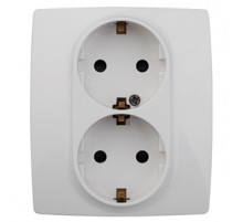 Розетка 2P+E Schuko со шторками Эра 12-2104-01 Б0014699